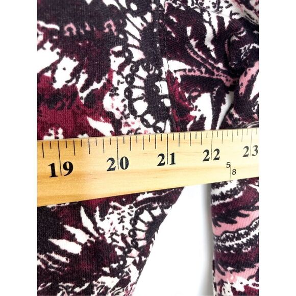 Joie Caleigh Abstract Floral Purple Cropped Sweatshirt S‎ - Picture 4 of 8